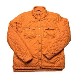 Stio Shirt Jacket Womens XL Orange Skycrest Insulated Snap Thermore